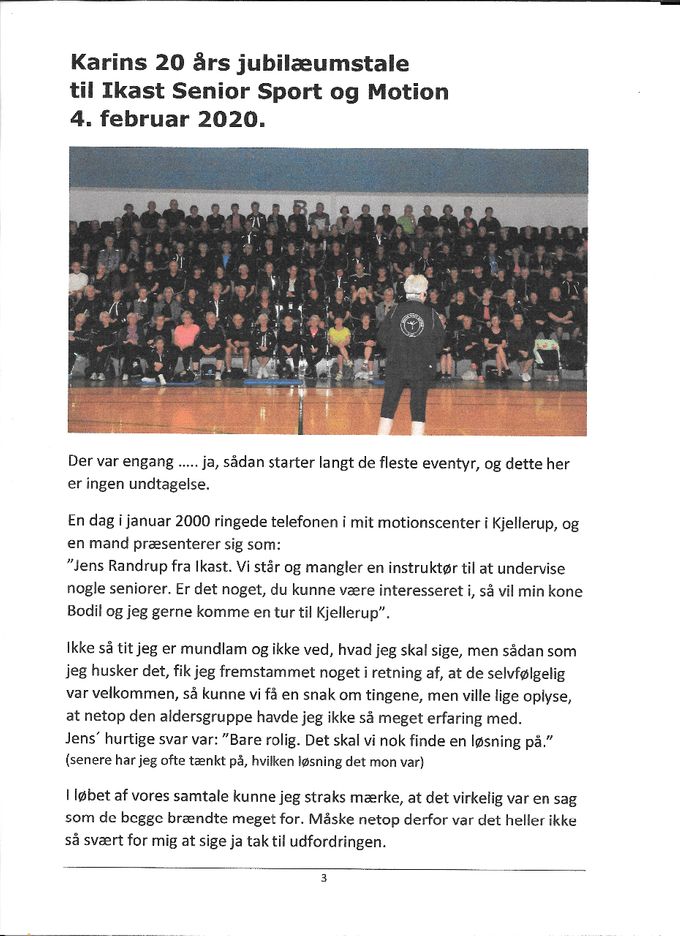 Karins 20 års Jubilæumstale
